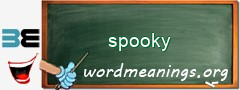 WordMeaning blackboard for spooky